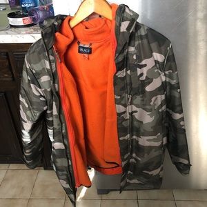Boys 3 in 1 Camo Winter Jacket